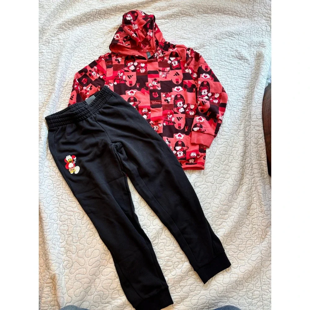 Adidas Disney Kids Mickey Mouse‎ Hoodie and Jogger Set Size Small